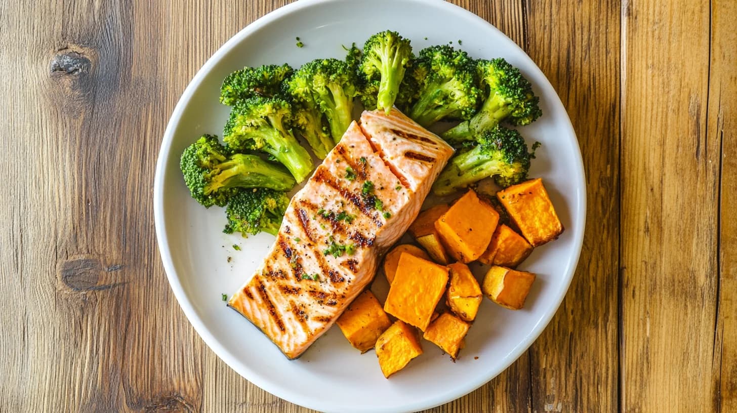Terveellinen meal prep vihanneksilla ja proteiinilla ruokavalio-ohjelmaa varten