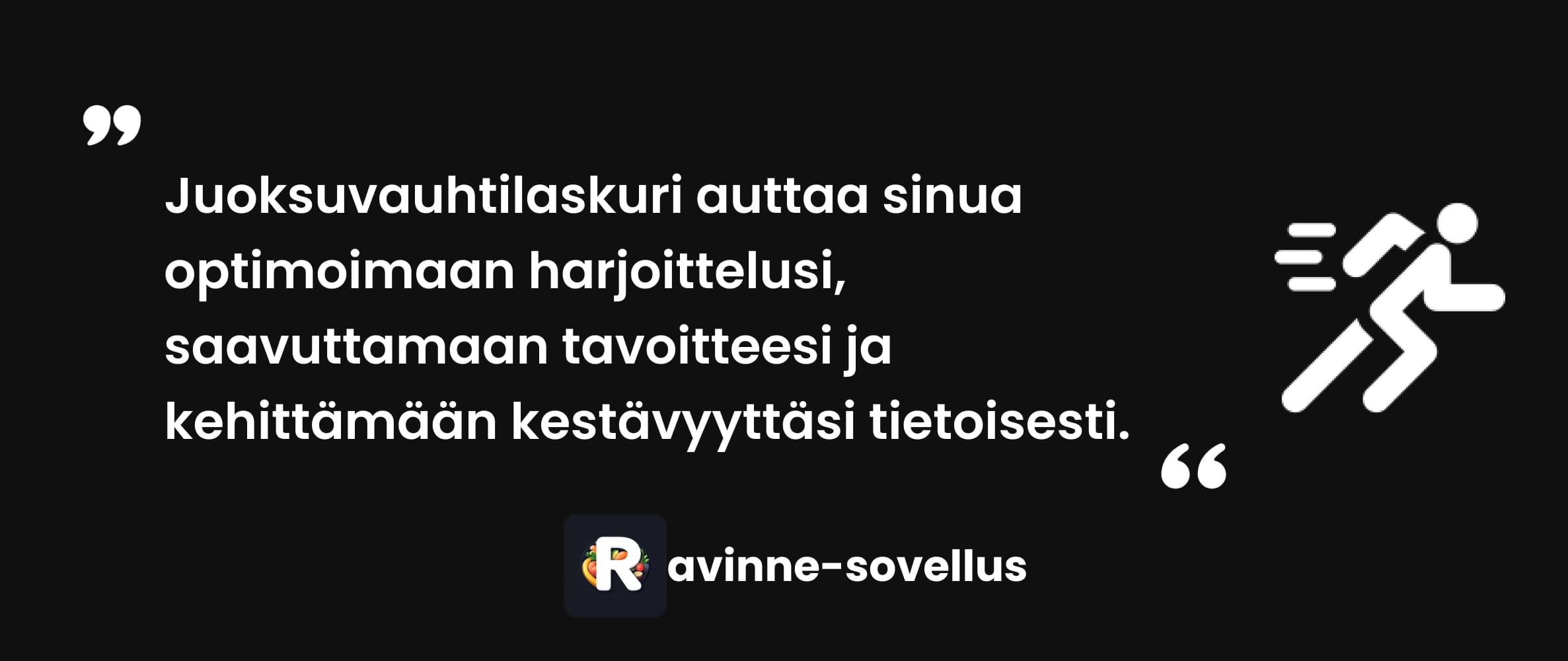 Juoksuvauhtilaskuri - laske vauhti ja väliajat