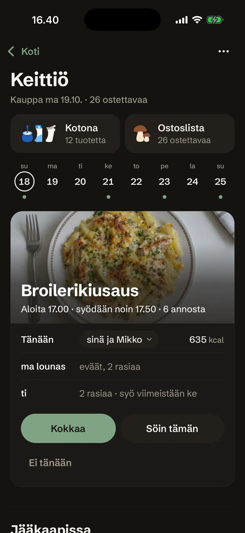 Keittiö-näkymä (Ravinne 2.2)