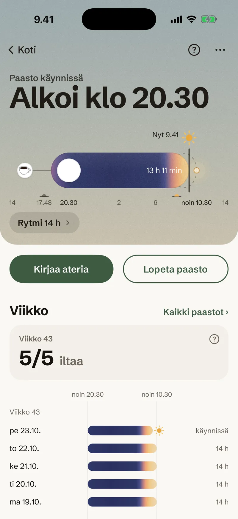 Paasto-näkymä (Ravinne 2.2)