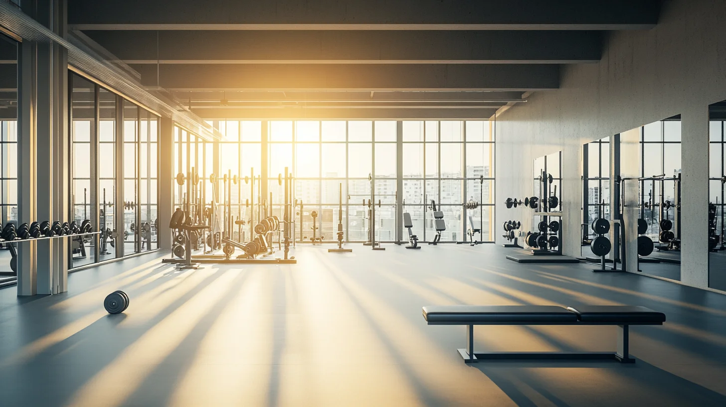 Nainen tekemässä kyykkyä langolla kuntosalilla puhtaalla tekniikalla