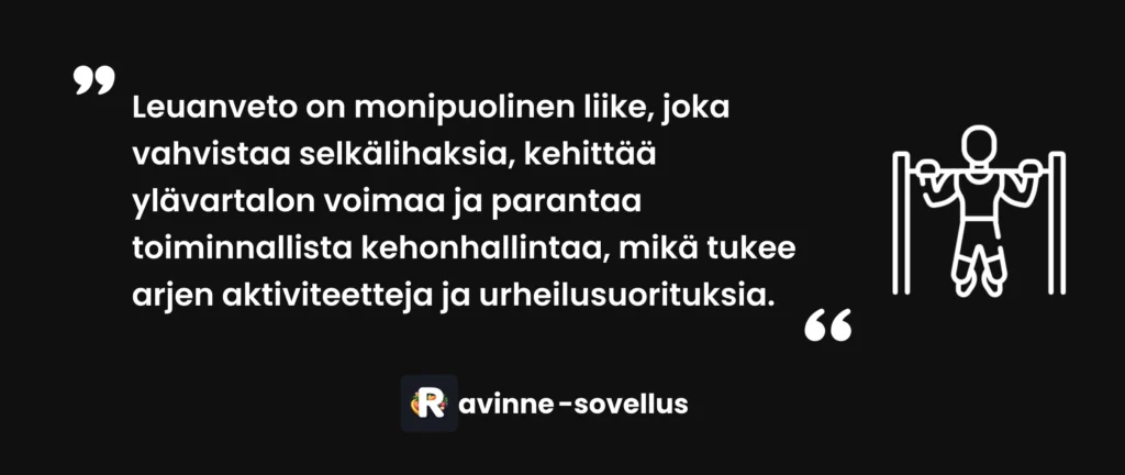 leuanveto on monipolinen liike joka kehittää koko selkää